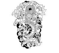 ARYU 4 Dragons Simple Tattoo Stickers Herbal Men And Women Waterproof Long-Lasting Personalised Non-Reflective Semi-Permanent Tattoos