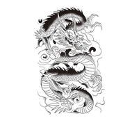 ARYU 4 Dragons Simple Tattoo Stickers Herbal Men And Women Waterproof Long-Lasting Personalised Non-Reflective Semi-Permanent Tattoos