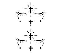 ARYU 4 Halloween Temporary Tattoo Stickers Lasting Waterproof Role-Playing Haunted House Men And Women Halloween Makeup Stickers