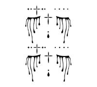 ARYU 4 Halloween Temporary Tattoo Stickers Lasting Waterproof Role-Playing Haunted House Men And Women Halloween Makeup Stickers