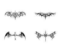 ARYU 4 Phantom Magic Tattoo Sticker Herb Semi-Permanent Female Waterproof Lasting Senior Sense Of Sexuality Trend Personality Abdomen Cover Scars