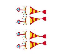 ARYU 4 Sheets Love Clown Eye Makeup Tattoo Stickers Long-Lasting Waterproof Role-Playing Haunted House Men And Women Halloween Makeup Stickers