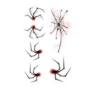 ARYU 4 Sheets Spider Web Tattoo Stickers Waterproof Sweatproof Long-Lasting Teenage Girl Small Fresh Senior Face Arm Chest Niche Makeup Stickers