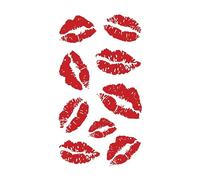 ARYU 4 Valentine'S Day Love Red Lips Colour Tattoo Stickers Tanabata Dating Couples Confession Disposable Temporary Tattoo Stickers
