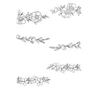 ARYU 4PCS Amazing Herbal Juice Waterproof Tattoos - Durable & Stylish for Women's Arms & Hands - Perfect 11×18cm Size, Long-Lasting Beauty!-634