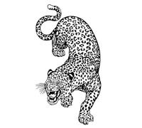 ARYU 4PCS Bold Tiger Juice Herbal Tattoo Stickers - Waterproof, durable, non-reflective semi-permanent arm ink for stylish men and women!-431