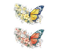 ARYU 4PCS Butterfly Color Tattoo Stickers For Girls High-End Long-Lasting Trendy Small Fresh Juice Non-Reflective 11 * 18cm