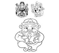 ARYU 4pcs Cartoon Herbal Tattoo Stickers Juice Waterproof And Durable Small Pattern Arm Back Of Hand Can Not Be Rubbed Off Non-Reflective