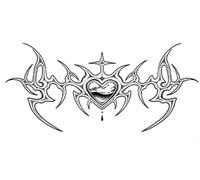 ARYU 4pcs Half-Arm Herbal Tattoo Sticker Juice Succubus Female Scar Cover Simulation 11×18cm Shy-Jb08