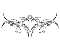 ARYU 4pcs Half-Arm Herbal Tattoo Sticker Juice Succubus Female Scar Cover Simulation 11×18cm Shy-Jb10