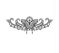 ARYU 4pcs Half-Arm Herbal Tattoo Sticker Juice Succubus Female Scar Cover Simulation 11×18cm Shy-Jb123