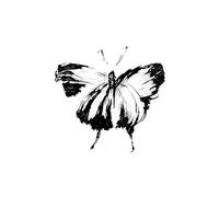 ARYU 4pcs Ink Line Butterfly Women'S Arm Chest Hand Herbal Juice Tattoo Sticker Non-Reflective 100 * 100mm