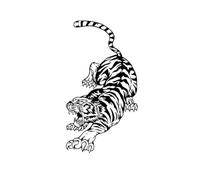 ARYU 4PCS Tiger Down Mountain Juice Herbal Tattoo Stickers - Waterproof, Long-lasting, Non-Reflective Temporary Tattoos for Everyone!-437