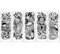 ARYU 5PCS Herbal Juice Full-Arm Tattoo Stickers That Do Not Reflect Light And Last For 15 Days Are Semi-Permanent Tattoos WQB26-30