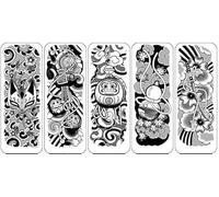 ARYU 5PCS Herbal Juice Full-Arm Tattoo Stickers That Do Not Reflect Light And Last For 15 Days Are Semi-Permanent Tattoos WQB21-25