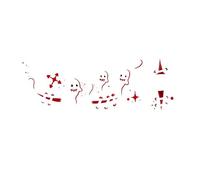 ARYU 6 Ghost Clown Face Sticker Tattoo Sticker Halloween Girl Cartoon Imitation Make-Up Cute Show Girls Face Make-Up Waterproof Lasting