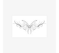 ARYU 6 Sheets Succubus & Black Butterfly Temporary Tattoos for New Year & Parties, Waterproof Washable Festive Body Stickers
