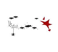 ARYU 6 Spider Bat Face Stickers Tattoo Stickers Waterproof Long Lasting Quirky Cartoon Imitation Makeup Halloween Cute Show Girls Face Makeup