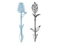ARYU 6PCS Color Tattoo Stickers Whale Cartoon Men And Women Waterproof Small Picture Clavicle Tattoo Stickers 6 * 10.5cm B-06