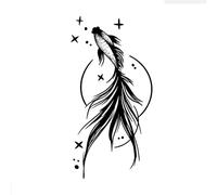 ARYU 6pcs Herbal Juice Tattoo Stickers Long-Lasting Simulation Non-Reflective 6×10cm Shy-Jc22