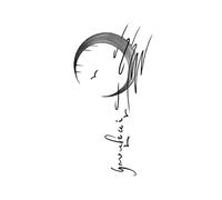 ARYU 8 Pieces Of Lonely Goose Waning Moon Herbal Tattoo Stickers Waterproof And Durable Hd-062