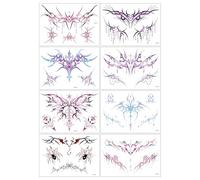 ARYU 8 Pieces Of Succubus Tattoo Stickers For Private Areas, Lower Abdomen, Back, And Chest, Temporary Tattoo Stickers
