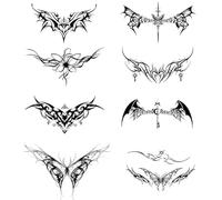 ARYU 8PCS Sexy Leg Rings - Waterproof Herbal Tattoo Stickers,Long-lasting realistic non-reflective tattoos with funky private designs!