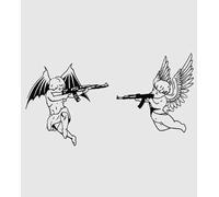 ARYU Angel And Demon Herbal Tattoo Sticker Waterproof Men Long-Lasting Chest Semi-Permanent