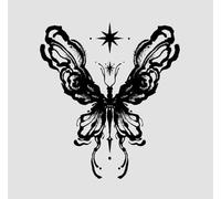 ARYU Butterfly Print Herbal Waterproof Long-Lasting Tattoo Stickers Juice Tattoo Stickers Semi-Permanent 10×11cm
