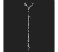 ARYU Herbal Tattoo Stickers For Men Waterproof And Durable Back Antler Tattoo Semi-Permanent Spine Juice Non-Reflective 9.8×48cm