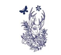 ARYU Juice Tattoo Stickers God Deer Totem Tattoo Stickers Men'S Waterproof Tattoo Stickers Women'S Flower Arm