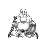 ARYU Maitreya Buddha Society Guru Herb Juice Tattoo On The Belly Waterproof Non-Reflective Man