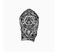 ARYU Money And Power Arm Half Armor Flower Arm Male Herbal Tattoo Stickers Waterproof And Durable 13.9×23.2cm
