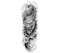 ARYU Stepping On The Clouds Dragon Full Arm Herbal Tattoo Sticker Waterproof And Durable