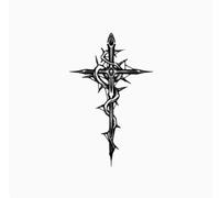 ARYU Thorn Cross Sword Tide Herbal Waterproof Semi-Permanent Tattoo Sticker Lasting American Flower Arm Sticker