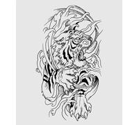 ARYU Tiger Descending The Mountain Herbal Tattoo Sticker Waterproof Men'S Long-Lasting Arm Semi-Permanent Non-Reflective