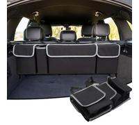 ARZARF Car Storage Organiser, for Hyundai I10 I20 I30 I40 IX20 IX35, Classic Leather, Oxford Cloth, Car Boot Organiser, Car Boot Tidy, Durable, Foldable, Black