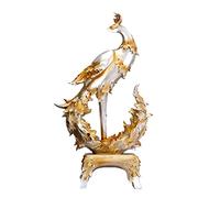 ARZARF Tabletop Figurines Phoenix Resin Statue Art Handmade Creative Phoenix Home Decoration Statue Office Living Room Desktop Decoration Home Decor Statue (Color : Grey, Size : Large)