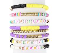 ARZASGO Friendship Bracelets Colorful Bracelet Set for Women Outfits Jewelry Set Fans Gifts, M, Plastic, no gemstone