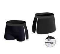 Arziliyy Man’s Boxer Brief, Mans Underwear Alternating Between Boxers and Skirt,Moisture-Wicking Breathable Brief for man, Black, L