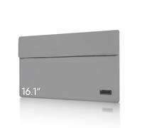 ARZOPA 16.1" Laptop Sleeve PU Leather Storage Bag, Waterproof Material, Bottom Layer Material, Soft Lining, With Strong Magnetic Closure, Can Be Rolled Up For Storage, Easy To Carry (Grey)