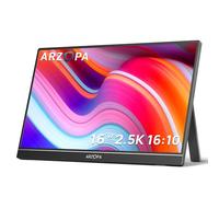 ARZOPA 2.5K Portable Monitor, 16 Inch 2560x1600 HDR 350nits 8bit QHD USB-C HDMI Laptop Monitor, 16:10 IPS Eye Care External Second Screen for Mac PC Phone PS4/5 Xbox (Z1RC)