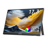 ARZOPA A1M 17.3'' Portable Monitor 1080P FHD, 103% sRGB IPS Gaming Screen with Kickstand, USB-C & HDMI External Display for Laptop, PC, Mac, Phone, Xbox, PS5