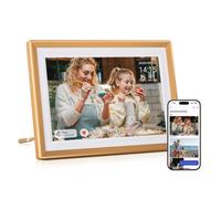 ARZOPA D10 Metal Digital Picture Frame 10.1 Inch Free Cloud Storage WiFi Picture Frame Digital HD Touchscreen No Subscription Share Photos Videos Individual Greeting Card to Give as a Gift - D10 Gold