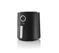 Arzum Airtasty Air Fryer, 4L Capacity, 60-Minute Timer, 60-200 °C Temperature Setting, Healthy Frying, Dishwasher-Safe Drawer and Basket, 1350W, Black (Black with Silver)