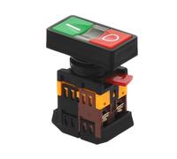 AS-22N 25N Start-stop Double Pushbuttons Switch With LED Lamp(Mounting Hole 22mm 25mm)(DC 12/24/36 V AC/220/380V) 1Pcs(220V)