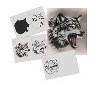 AS-365 Wolf Step by Step Stencil for Acrylic, Airbrush, Spray, Varnishes and Wall Paint, Size M