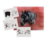 AS-390 Horse Step by Step Stencil for Acrylic, Airbrush, Spray, Varnishes and Wall Paint, Size XL