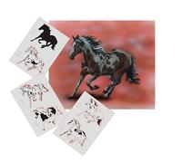 AS-391 Horse Step by Step Stencil for Acrylic, Airbrush, Spray, Varnishes and Wall Paint, Size S