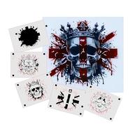 AS-394 Skull England, Step by Step Stencil for Acrylic, Airbrush, Spray, Varnish and Wall Paint (L)